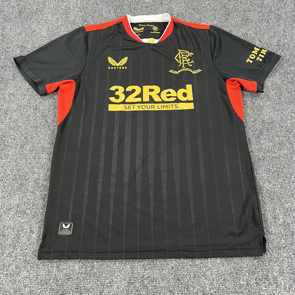 Rangers FC Jersey Mens Medium Black Red Soccer 32Red Peter‎ McNeil Shirt